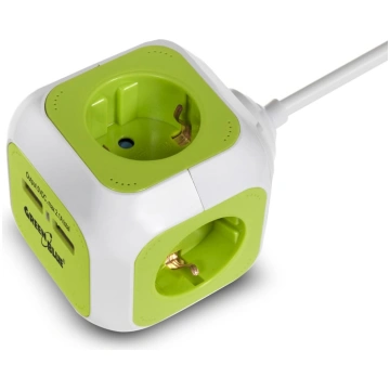 MagicCube četrvietīga strāvas rozete, 2 USB pieslē
