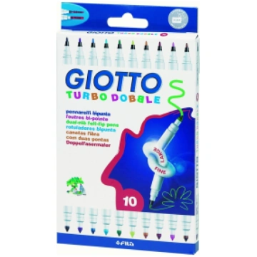 Divpusēji flomāsteri Giotto Turbo Dobble 10 krāsas
