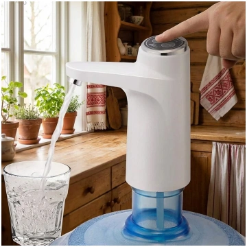Elektriskais ūdens sūknis pudelēm 5–18,9L, balts, 
