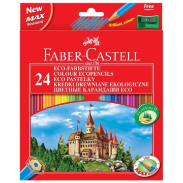FABER CASTELL Kredki olowkowe 24 kolory Eco z temp