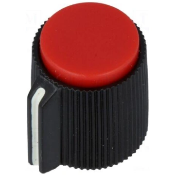 Knob | with pointer | plastic | Øshaft: 6.35mm | Ø