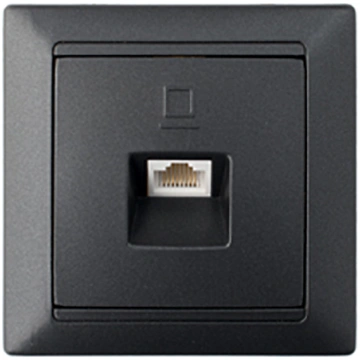 Interneta ligzda STILJ RJ45, 1v., grafīts BYLECTRI