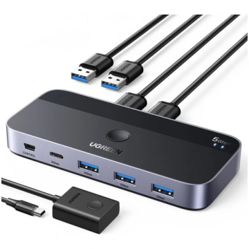 Ugreen CM662 USB 3.0 switch 2-in-4 switch + 2x USB