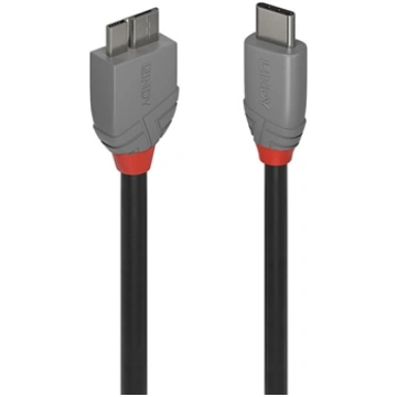 Lindy 1m USB 3.2 Type C to Micro-B Cable, Anthra L