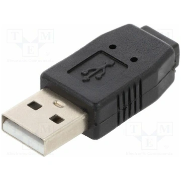 Adapter; USB 2.0; USB A plug,USB B mini socket | D