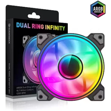 Gamemax Dual Ring Infinity BK, Black (DUAL RING IN