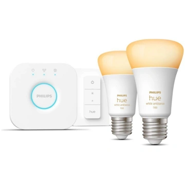 Philips Hue WA 8W A60 E27 spuldze 2 gab + Bridge +