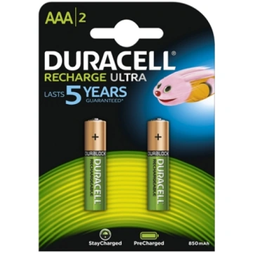 Duracell HR03 AAA Batteries - 2 Pack 5000394203815