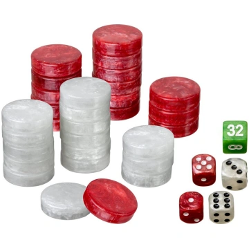 Backgammon kauliņu komplekts Philos M 28 mm, sarka