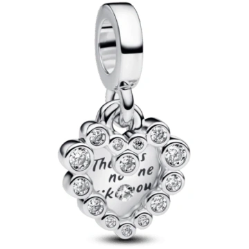 Mirdzošais dubultais sirds amulets - Viens izmērs