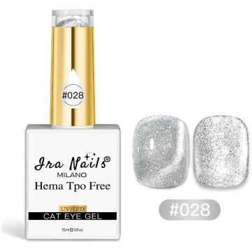 Cat Eye #028 - Silver Spark Iranails Milano