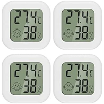 PAIRIER Pack of 4 Humidity Meter Thermometer Indoo