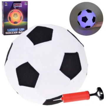 Gaismas mīkstas gumijas futbola bumba ar Led
