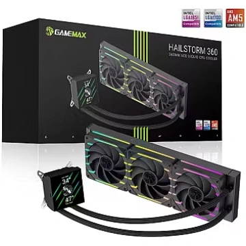 Gamemax HAILSTORM 360 BK, Black (HAILSTORM 360 LCD