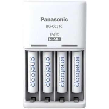 Panasonic Eneloop lādētājs BQ-CC51 + 4 x R03/AAA E