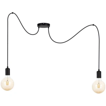 Lustra ar auklu MIROS 2xE27/60W/230V zirneklis mel