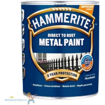 Krāsa Hammerite smooth melna 750ml 24510