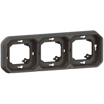 NEW PLEXO IP55 antracīta zemapmetuma trīsvietīgais