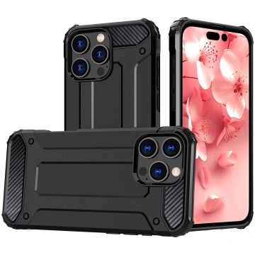 Hybrid Armor iPhone 16 Pro Max Case - Black