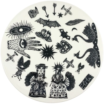Patmalniece, porcelāna šķīvis “Gulbji”, 25cm
