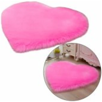 LEAN Plush Anti-slip Carpet Heart Pink 40x50 Paklā
