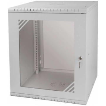 Komutācijas sienas skapis 19"- 12U - 600mm PELĒKS
