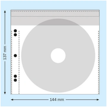 CD envelopes with flap + 5 holes for NON-ADHESIVE 