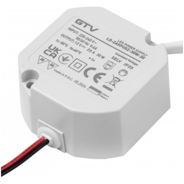 Can LED power supply 12V,30W, input 220-240VAC, IP