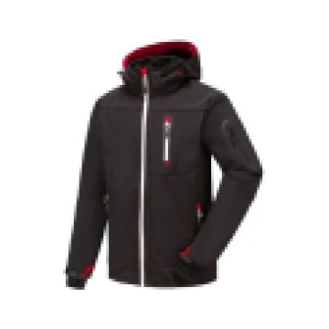 Pesso ACROPOLIS SoftShell jaka, melna ar sarkanām 