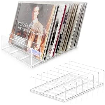 MayRecords 2 Pack Clear Acrylic CD Holder Multi Co