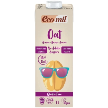 Ecomil BIO bezglutēna auzu dzēriens bez cukura, 1l