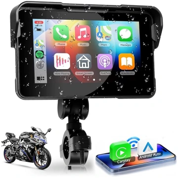 VECHTEL Bezvadu CarPlay 5 collu ekrāns motociklam 