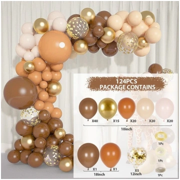 Coffee Brown Balloon Garland Arch Kit Birthday Par