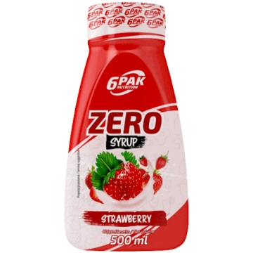 Zero Syrup 500 ml 6PAK Nutrition Strawberry