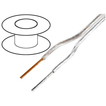 Wire: loudspeaker cable; 2x3mm2; stranded; tinned,
