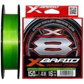 Braided Line YGK X-BRAID Cord X8 150m #08 (0.14mm)