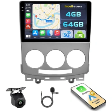 Hikity Android 15 4+64G auto radio priekš Mazda 5 