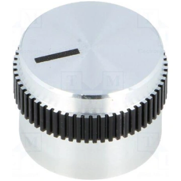 Knob | with pointer | aluminium | Øshaft: 6mm | Ø2