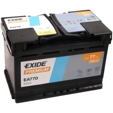 Exide - EXIDE PREMIUM EA770 0/1 - 12V | 77A | 77Ah