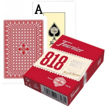 Furnjē 818 pokera kārtis (sarkanas), Raudona Fourn