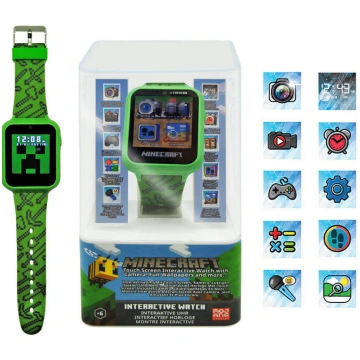 Minecraft Green interaktīvais pulkstenis