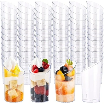 Plastmasas deserta tasītes 65ml caurspīdīgas mini 