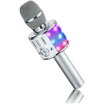 BONAOK Karaoke mikrofons Bluetooth, 4 in 1 bezvadu