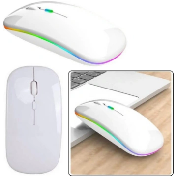 Wireless Mouse Universal Silent Range 10m White