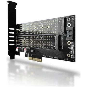 Axagon Adapter PCIe x4 - 2x M.2 NVMe M-key + SATA 