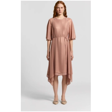 Laminated georgette dress First light pink / 46