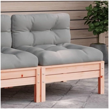 Homgoday Garden Sofa Armless with Solid Douglas Fi