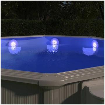 Iegremdējama, peldoša baseina led lampa, ar tālvad
