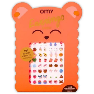 Uzlīmējamu auskaru komplekts Kawaii, Omy