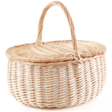 CESTO CON 2 COPERCHI GRANDE Arredo Giunco